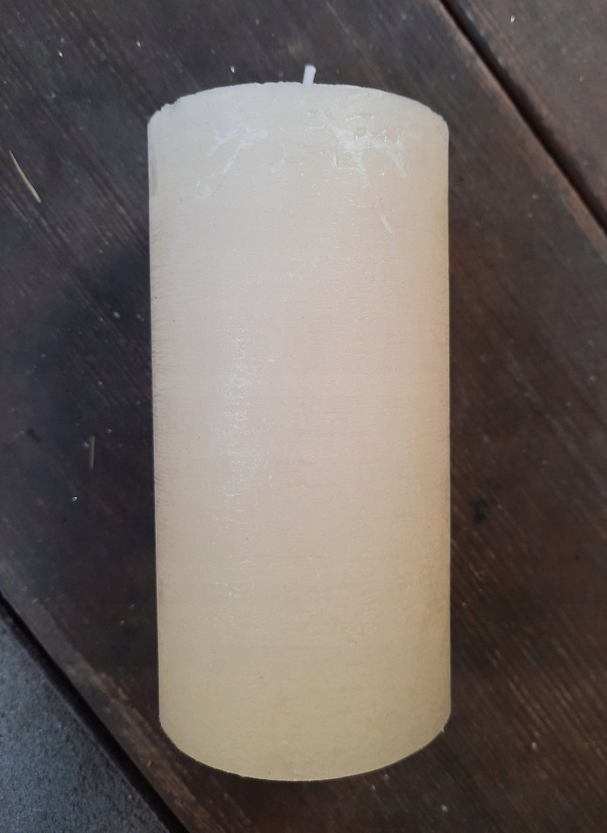 Świeca walec rustico kremowa 68 x 130 mm Geis