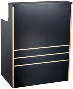 Recepcja fryzjerska lakierowana Alexa 80 cm kosmetyczna do salonu gabinetu SPA czarny - Lady recepcyjne - miniaturka - grafika 1
