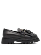 Półbuty damskie - Badura Loafersy 22SS24 Czarny - miniaturka - grafika 1