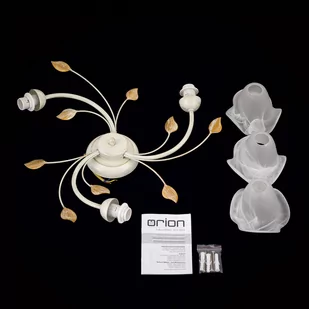 Lampa sufitowa Sisi, 3-pkt., kość słoniowa-złota - Lampy sufitowe - miniaturka - grafika 4