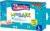 Rękawice robocze - Spontex Spontex Einmalhandschuhe Mosaik 40er Pack Gr. 8 - miniaturka - grafika 1