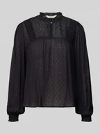 Bluzki damskie - Bluzka z długim rękawem o kroju relaxed fit z czystej wiskozy model ‘PELIA LIFE’ - miniaturka - grafika 1