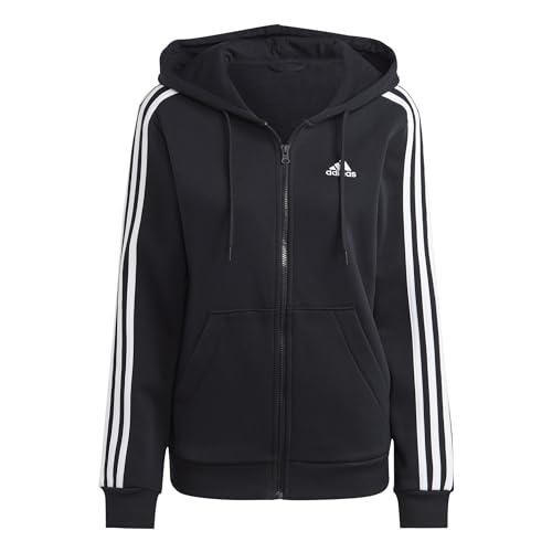 adidas Damska bluza z kapturem Essentials z 3 paskami i zamkiem błyskawicznym