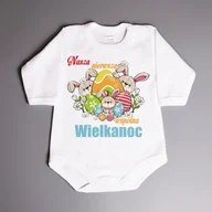Body dla niemowląt - Nasza pierwsza wspólna Wielkanoc - pisanki - body wielkanocne - miniaturka - grafika 1