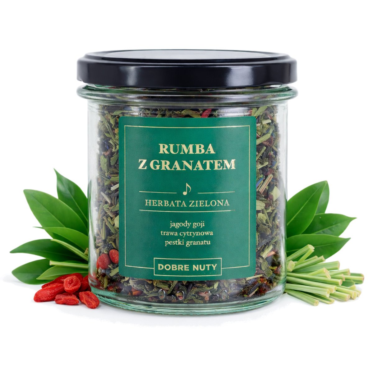 RUMBA Z GRANATEM - HERBATA ZIELONA - DOBRE NUTY 60G