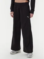 Spodnie sportowe damskie - Puma Spodnie dresowe Ess 629804 Czarny Wide Leg - miniaturka - grafika 1