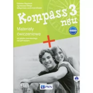 Podręczniki dla gimnazjum - Wydawnictwo Szkolne PWN Kompass neu 3 Materiały ćwiczeniowe. Klasa 1-3 Gimnazjum Język niemiecki - Elżbieta Reymont, Agnieszka Sibiga, Małgorzata Jezierska-Wiejak - miniaturka - grafika 1