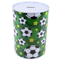 Skarbonki - DUŻA SKARBONKA DLA CHŁOPCA PIŁKARSKA PUSZKA METALOWA RÓŻNE KOLORY - miniaturka - grafika 1