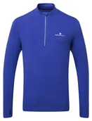 Bluzy sportowe męskie - RONHILL bluza biegowa męska CORE THERMAL 1/2 ZIP TEE dark cobalt - miniaturka - grafika 1