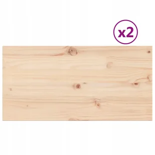Blaty do stolika, 2 szt., 90x45x2,5 cm, prostokątne, sosnowe - Blaty meblowe i parapety okienne - miniaturka - grafika 1