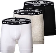 Majtki męskie - Bokserki męskie NIKE, 3-pak - Bokserki, bawełna elastyczna, jednolite białe/szare/czarne L - miniaturka - grafika 1