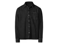 Koszule męskie - esmara Men Koszula jeansowa męska z bawełny (Czarny, XL (43/44)) - miniaturka - grafika 1