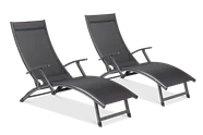 2x Leżak ogrodowy aluminiowy RELAX Black