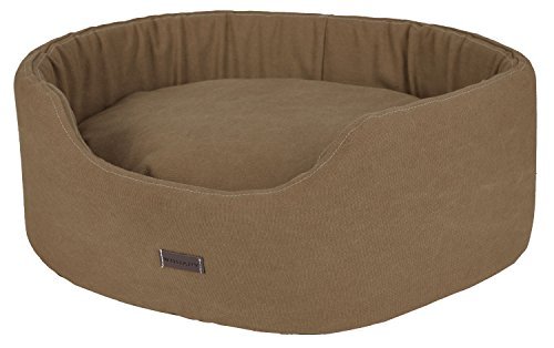 Wouapy 216808Gsm Hundekorb Guest Velour, 86 Cm Oval, Grau/Braun