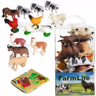 Figurki dla dzieci - Zwierzęta domowe Gospodarskie Duży Zestaw Farma Figurki Pudełko + PLANSZA - miniaturka - grafika 1