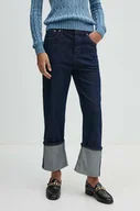 Spodnie damskie - Sisley jeansy damskie high waist 4RFNLE03L - miniaturka - grafika 1