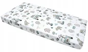 Prześcieradła dla dzieci - Medi Partners Prześcieradło Do Łóżeczka 120x60 100% Bawełna Miętowe Zoo - miniaturka - grafika 1