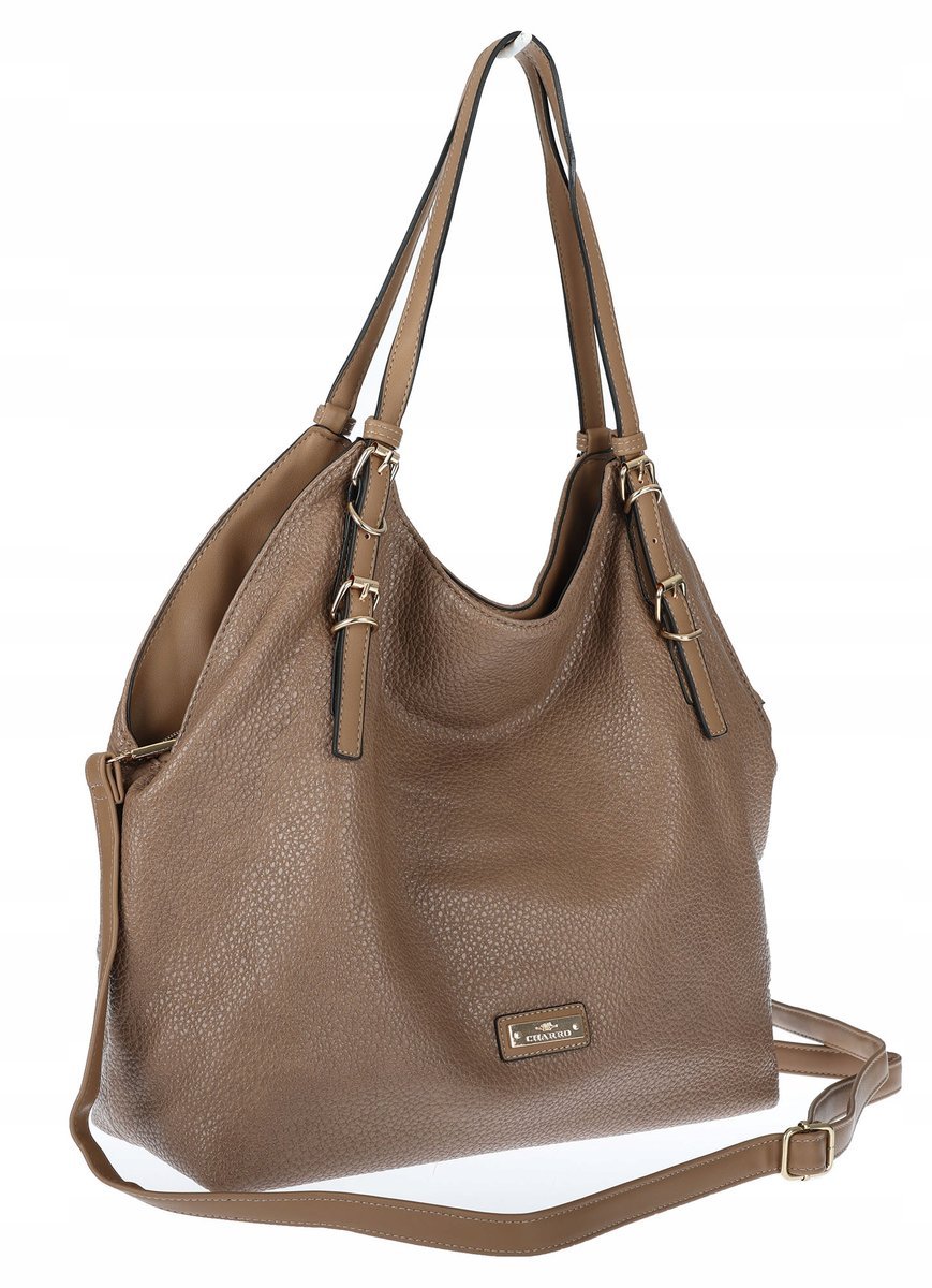 Torebka Damska listonoszka worek na ramię duża pojemna torba CH5526 Brązowa