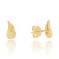 Kolczyki - Złote kolczyki sztyfty skrzydła pr. 585 - miniaturka - grafika 1