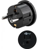 Adaptery i przejściówki - Goobay Adapter sieciowy US/Japan-gniazdo (typ B), NEMA 5 15, 3-stykowe) Wtyczka ze stykiem ochronnym (typ F, CEE 7/4) 1 szt. 45350 - miniaturka - grafika 1