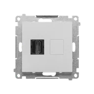Gniazdka elektryczne - Kontakt Simon Gniazdo HDMI Simon 55 - aluminium mat - miniaturka - grafika 1