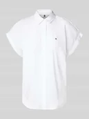 Bluzki damskie - Bluzka o kroju relaxed fit z popeliny - miniaturka - grafika 1