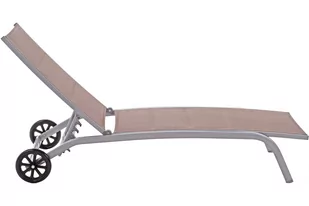 Leżak ogrodowy aluminiowy Ibiza Silver / Taupe II. gatunek - Leżaki ogrodowe - miniaturka - grafika 2