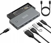 Huby USB - HUB USB Zenwire HUB Obudowa Kieszeń dysk SSD M2 NVME Pcie SATA NGFF USB-C 3.2 HDMI 2.0 Adapter M.2 10GBps Power Delivery 100W Zenwire MC501 - miniaturka - grafika 1