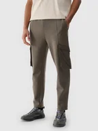 Spodnie męskie - Męskie spodnie casual cargo 4F 4FWSS25TTROM0990 - brązowe - miniaturka - grafika 1