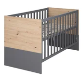 Łóżeczka i kojce - Szaro-naturalne łóżeczko 60x120 cm Anna – Roba - miniaturka - grafika 1