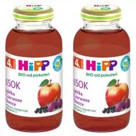 Soki i herbatki dla dzieci - Hipp Sok 100% jabłka czerwone owoce po 4. miesiącu zestaw 2 x 200 ml Bio - miniaturka - grafika 1