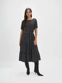 Sukienki - Długa sukienka w groszki - miniaturka - grafika 1