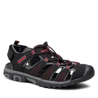 Sandały damskie - Hi-Tec Sandały Tiore AVS-SS19-HT-01-Q2 Black/Dark Grey/Red - miniaturka - grafika 1