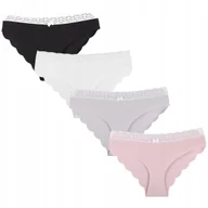 Majtki damskie - 4X MAJTKI DAMSKIE BEZSZWOWE FIGI BAWEŁNIANE LASEROWO CIĘTE GŁADKIE MORAJ M - miniaturka - grafika 1