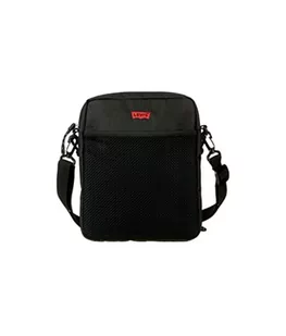 Levi's Męski podwójny pasek 'North South-South' crossbody, jeden rozmiar, Zwykły czarny, Rozmiar Uniwersalny - Torby męskie - miniaturka - grafika 1