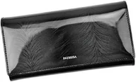 Portfele - Portfel Damski Skórzany Lakierowany PATRIZIA Długi Max Z Klamrą FF-100 CIEMNY SZARY RFID 18,5 x 9 x 3 [cm] - miniaturka - grafika 1