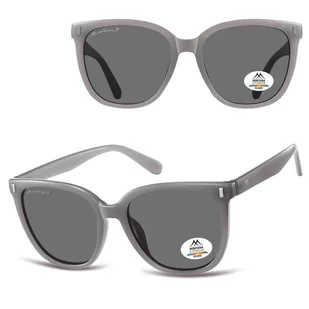 Szare okulary przeciwsłoneczne kocie z polaryzacją MP190B - Okulary korekcyjne, oprawki, szkła - miniaturka - grafika 1