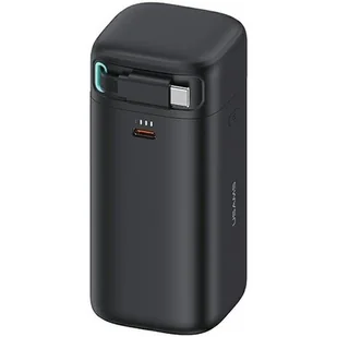 USAMS Powerbank ze zwijanym kablem USB-C 18000 mAh PD45W Fast Charge XMF Series czarny/black 20KCD21601 (US-CD216) - Powerbanki - miniaturka - grafika 1