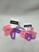 Ozdoby do włosów - Pojedyncza gumka sprężynowa/spiralka wielokolorowy 12 szt. - miniaturka - grafika 1