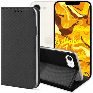 ETUI Z KLAPKĄ DO Apple iPhone SE 2025 CZARNE ZAMYKANE MAGNETYCZNE - Etui i futerały do telefonów - miniaturka - grafika 1