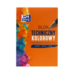 Oxford Blok techniczny A4/10K 225G kolor 20szt) OXFORD - Szkolne artykuły papiernicze - miniaturka - grafika 2