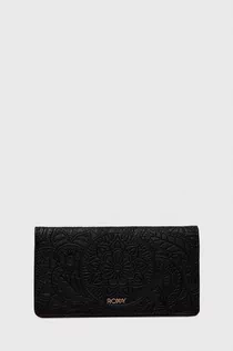 Portfele - Roxy portfel damski kolor czarny - grafika 1