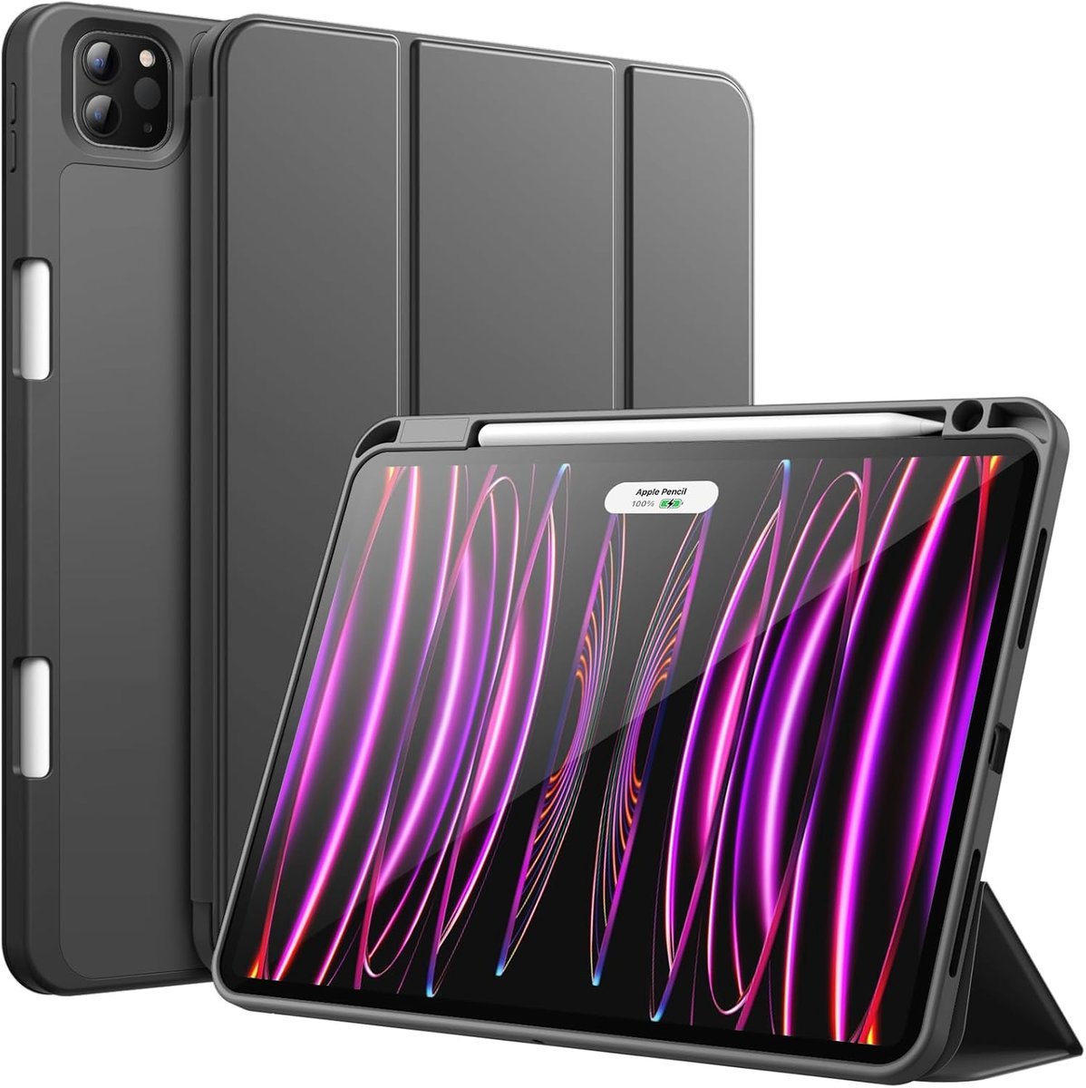 JETech Etui dla iPad Pro 11 Cala (Model 2022/2021/2020) z uchwytem na długopis, Wspierać Pencil 2.Generacji Ładowania, Szczupły Pokrowiec na Tablet ..
