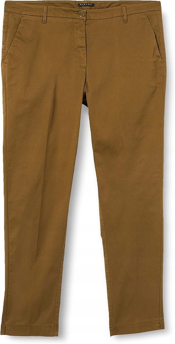SISLEY KLASYCZNE SPODNIE CHINOS W KOLORZE BRĄZOWYM 38 J9A