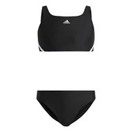 Stroje kąpielowe dla dziewczynek - adidas Dziewczęce bikini z 3 paskami - miniaturka - grafika 1