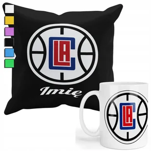 Zestaw Kubek + Poszewka Z Nadrukiem-Dla Fana Nba Los Angeles Clippers +Imię - Gadżety dla niej i dla niego - miniaturka - grafika 1