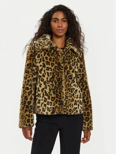 Guess Futro Cecile W4BL3B WGSR0 Brązowy Regular Fit - Kurtki damskie - miniaturka - grafika 1
