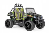 Pojazdy elektryczne dla dzieci - 2 x Samochód terenowy Auto na akumulator POLARIS RZR 24V PRO GREEN SHADOW - miniaturka - grafika 1