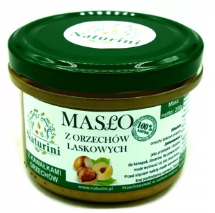 MASŁO Pasta z orzechów laskowych 200g 100% CRUNCHY - Słodkie kremy i masła - miniaturka - grafika 1