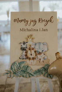 Tablica powitalna Safari - Pamiątka Chrztu Świętego - miniaturka - grafika 1